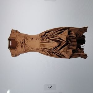 Belle Pogue Dress Gothic Steampunk Victorian Punk Lace Up Ruffle Hem L